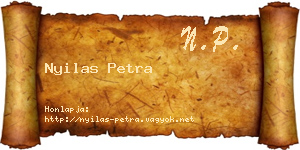 Nyilas Petra névjegykártya